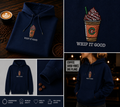 Whip it Good Hoodie | Embroidered Frappuccino Design